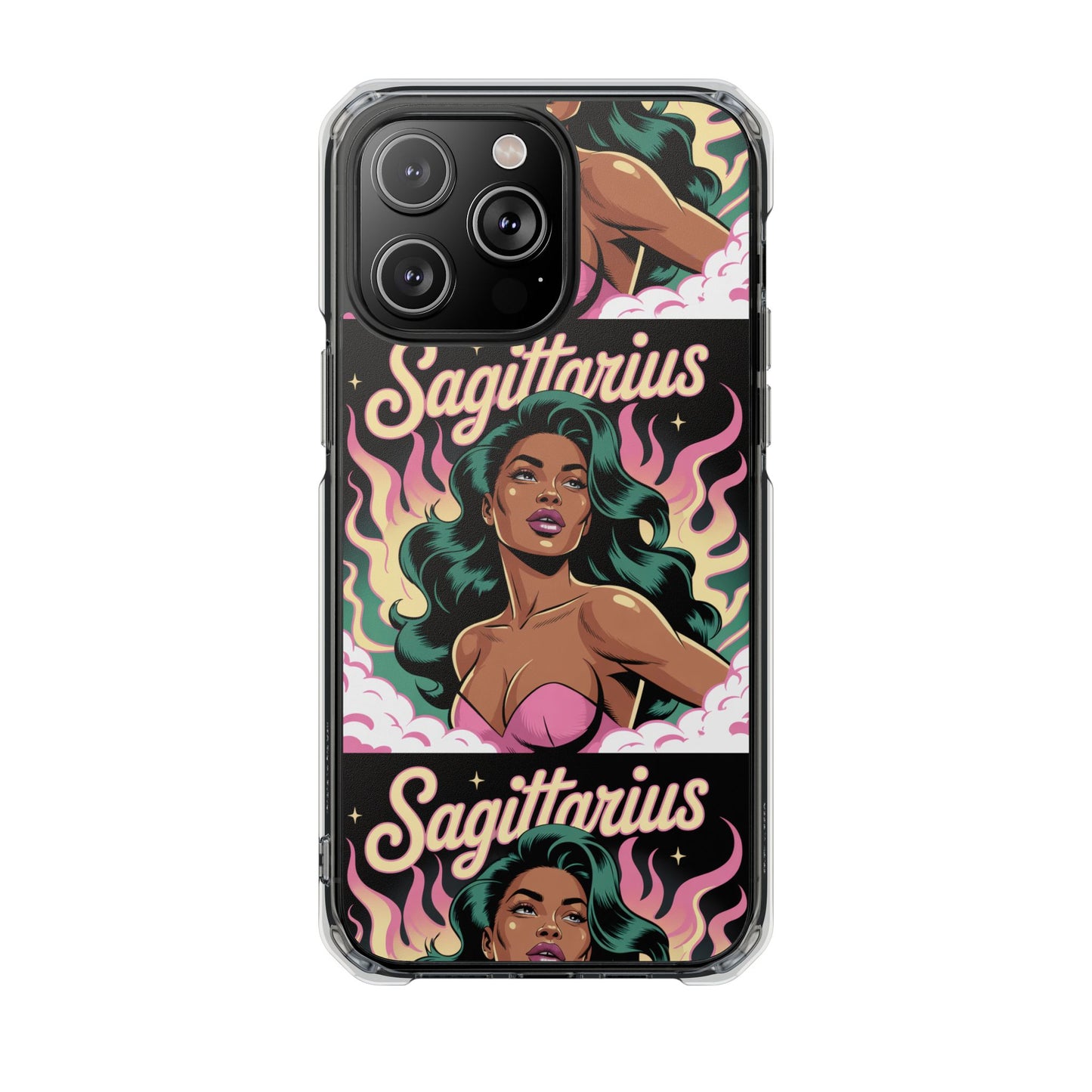 Sagittarius Zodiac Phone Case, MagSafe Magnetic Clear Impact Cases for Astrology Lovers