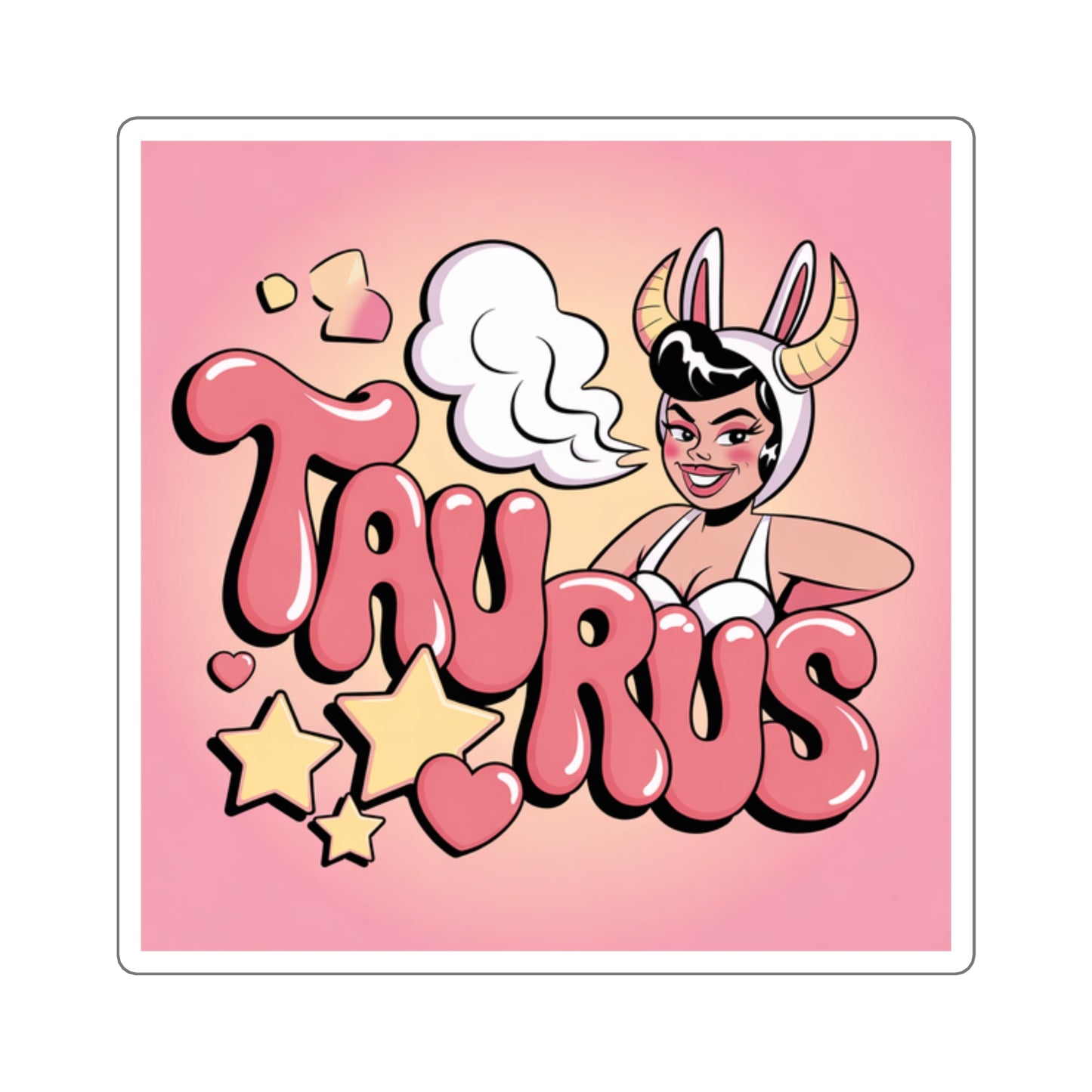Cute Taurus Stickers, Zodiac Decor