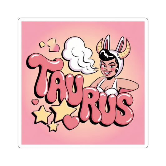 Cute Taurus Stickers, Zodiac Decor