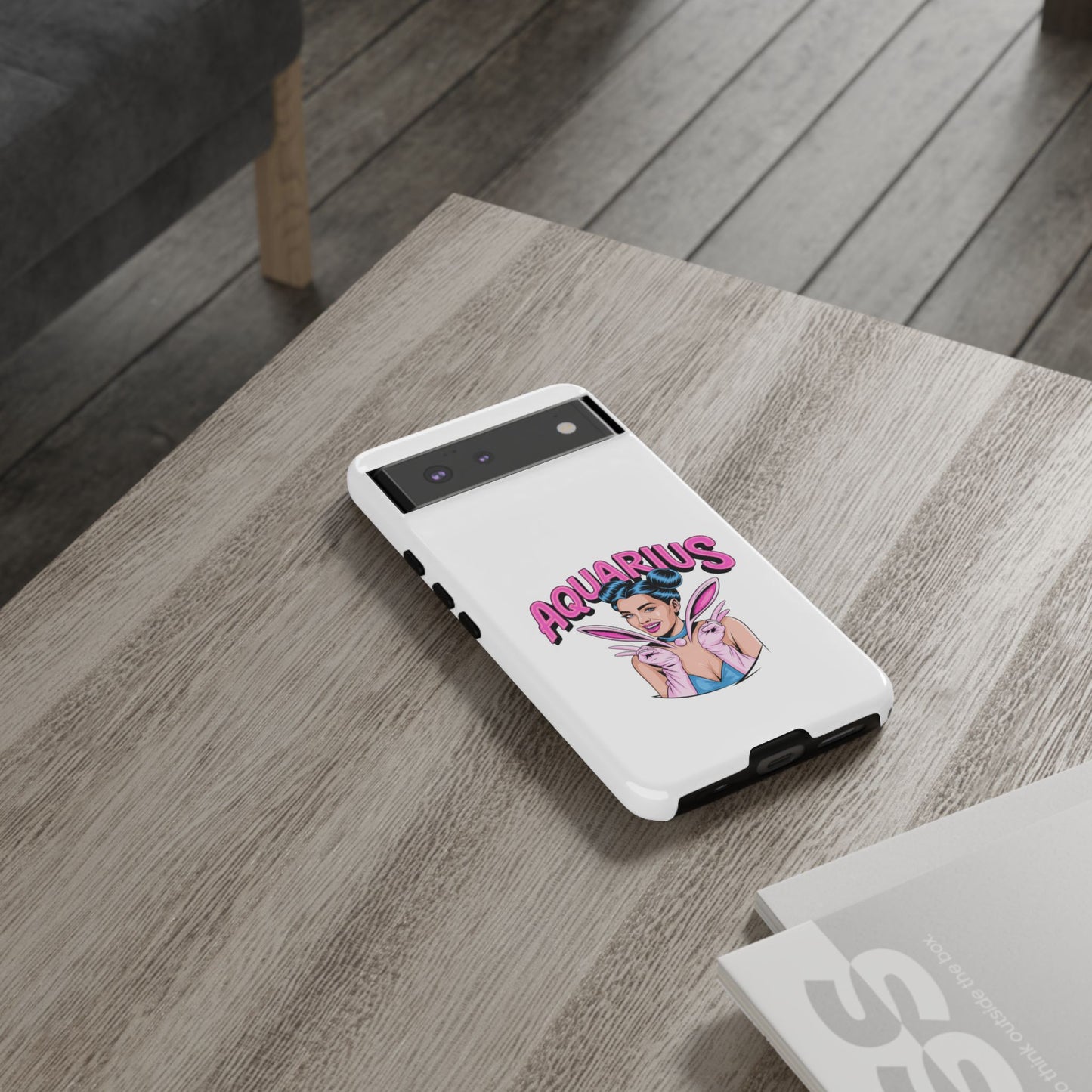 “AQUARIUS” Phone Case with Retro Look