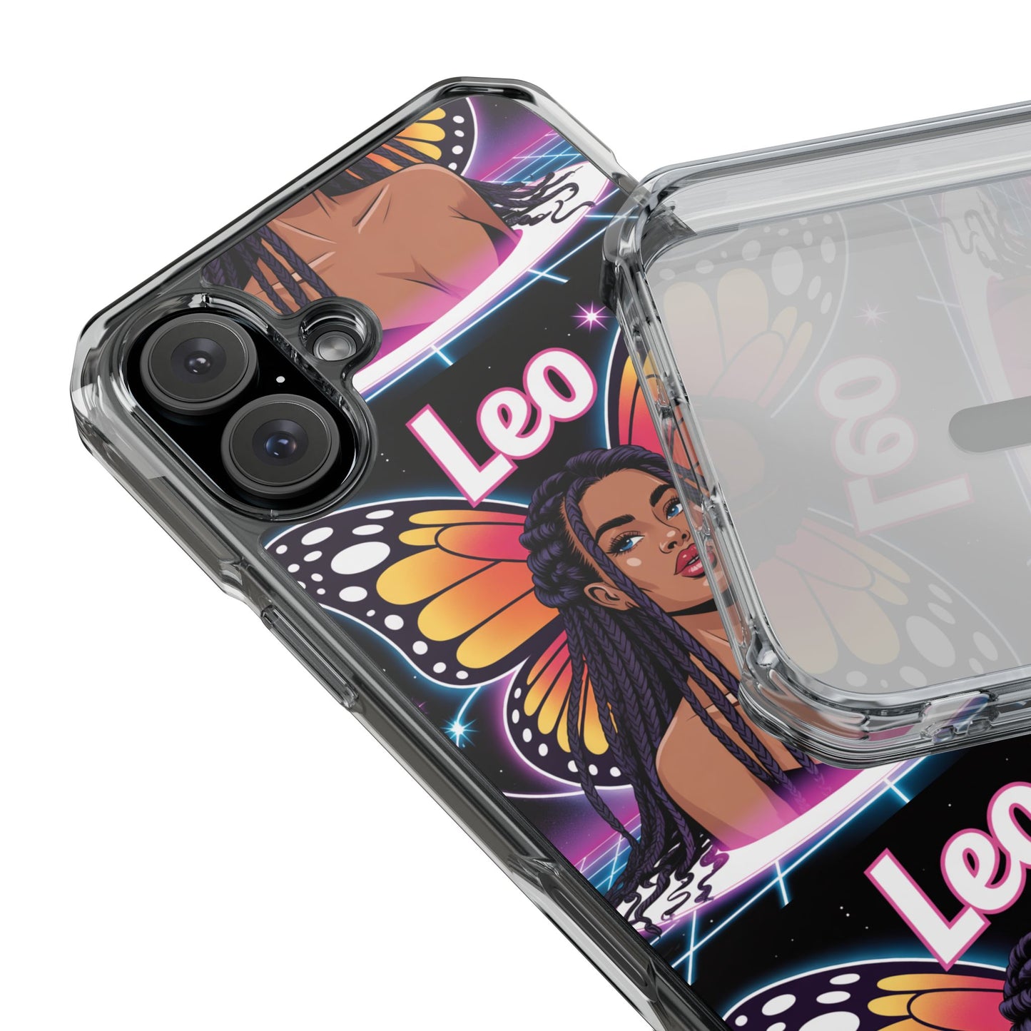 Leo Vibrant Zodiac MagSafe magnetic Phone Case | Butterfly Design
