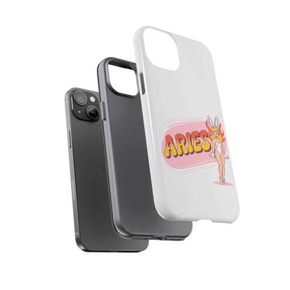 “ARIES” Cute Bunny Phone Case, Tough Phone Cover, Retro Style Case
