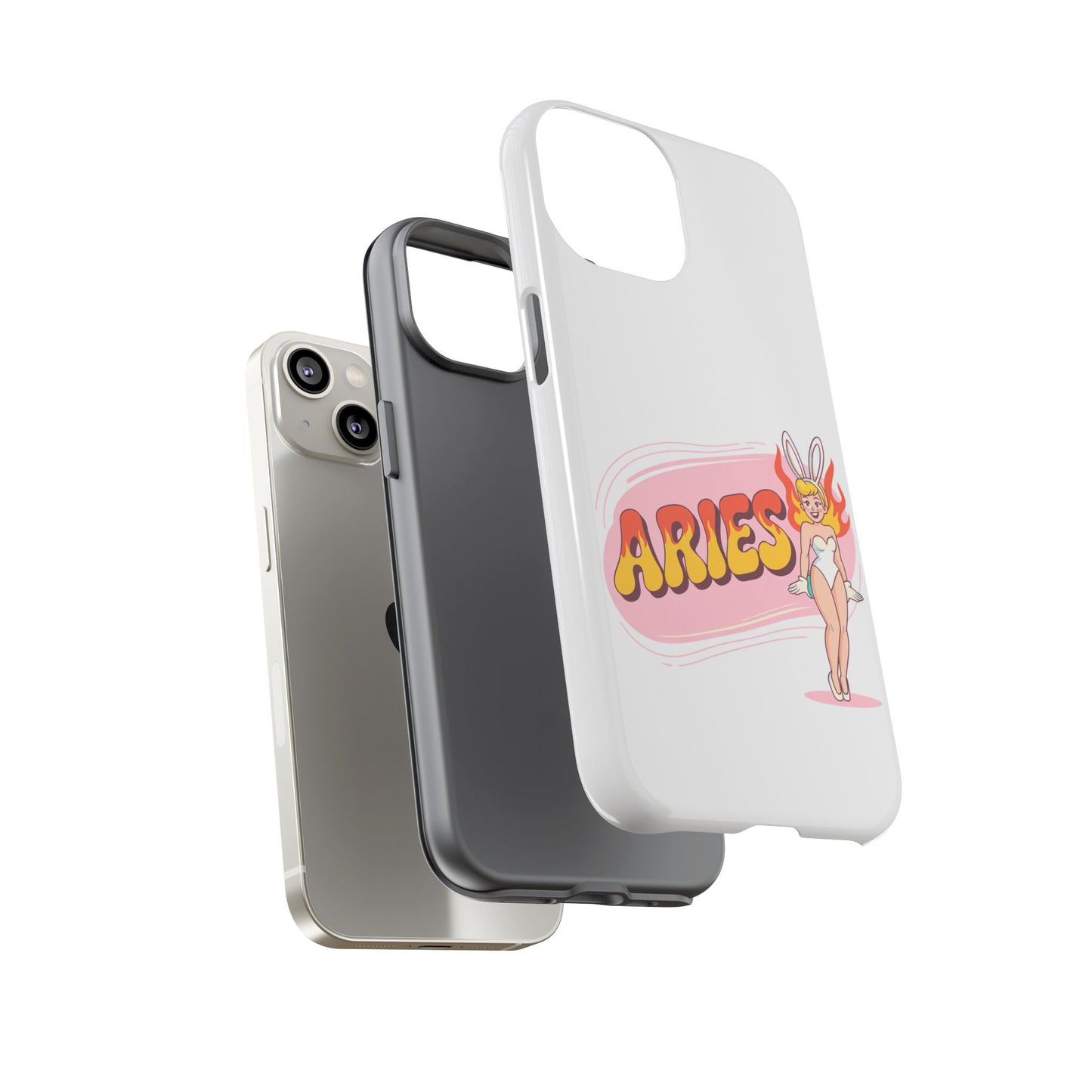 “ARIES” Cute Bunny Phone Case, Tough Phone Cover, Retro Style Case