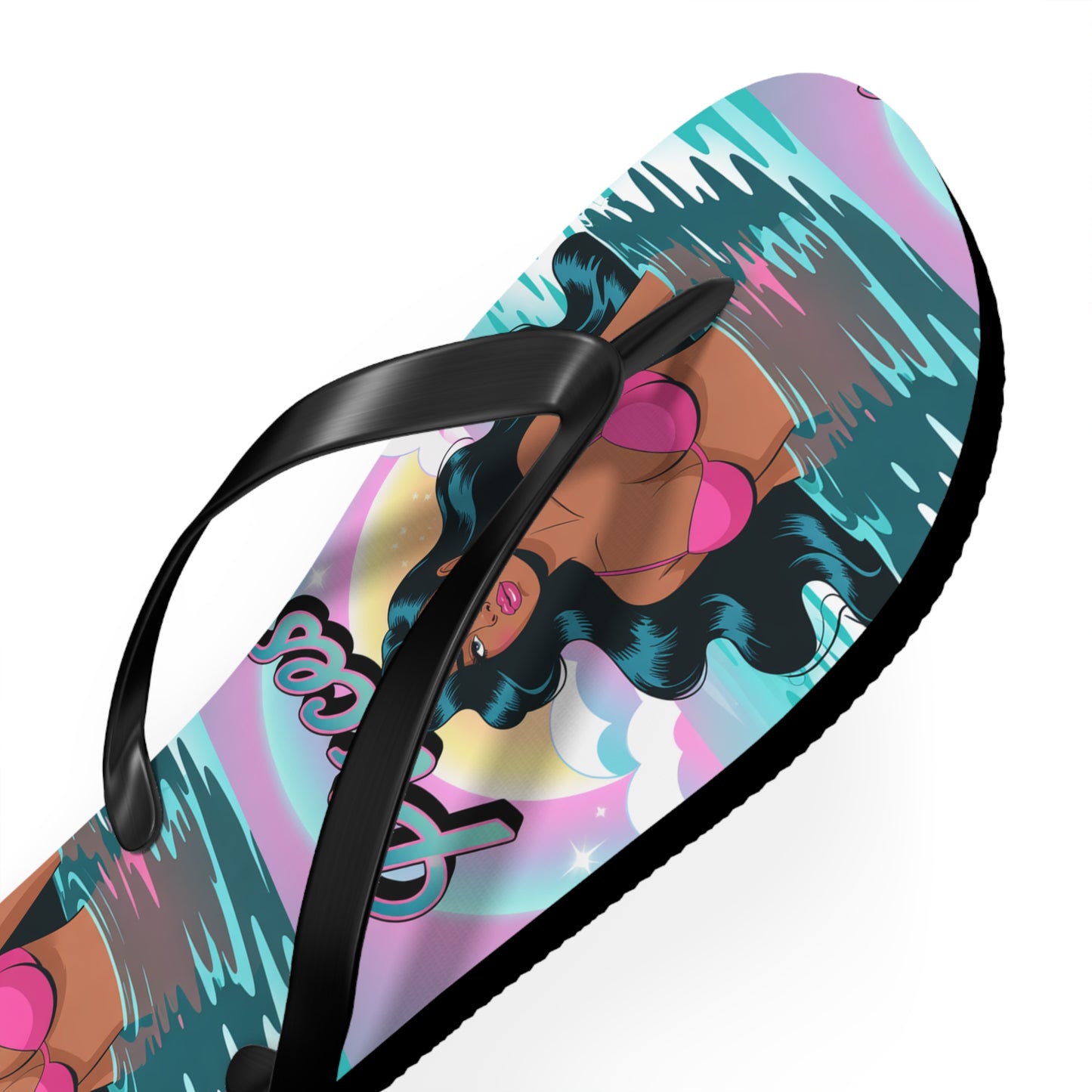 ‘PISCES’ Beach Flip Flops, Summer Footwear