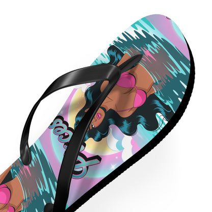 ‘PISCES’ Beach Flip Flops, Summer Footwear