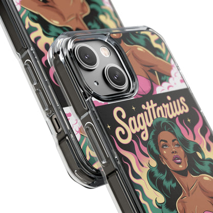 Sagittarius Zodiac Phone Case, MagSafe Magnetic Clear Impact Cases for Astrology Lovers