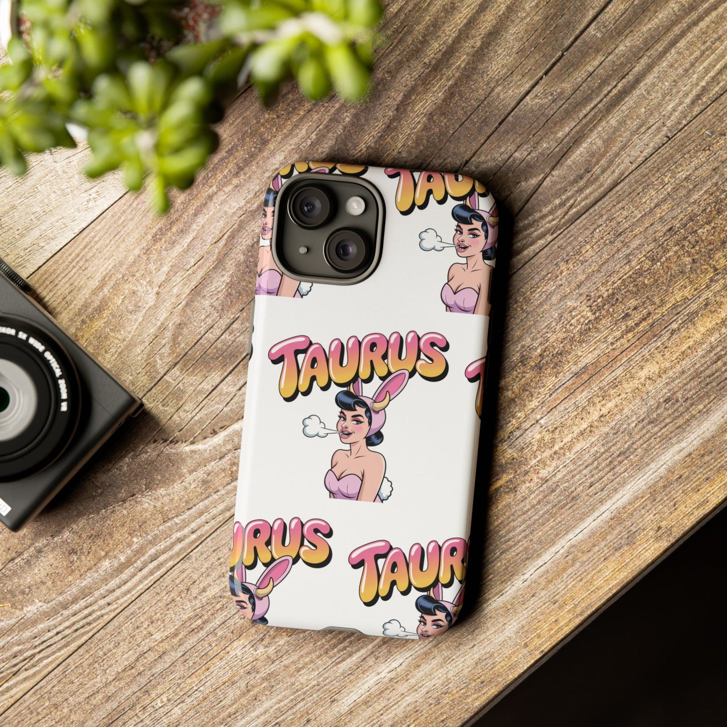 Stylish “Taurus” Phone Case, Cartoon Design
