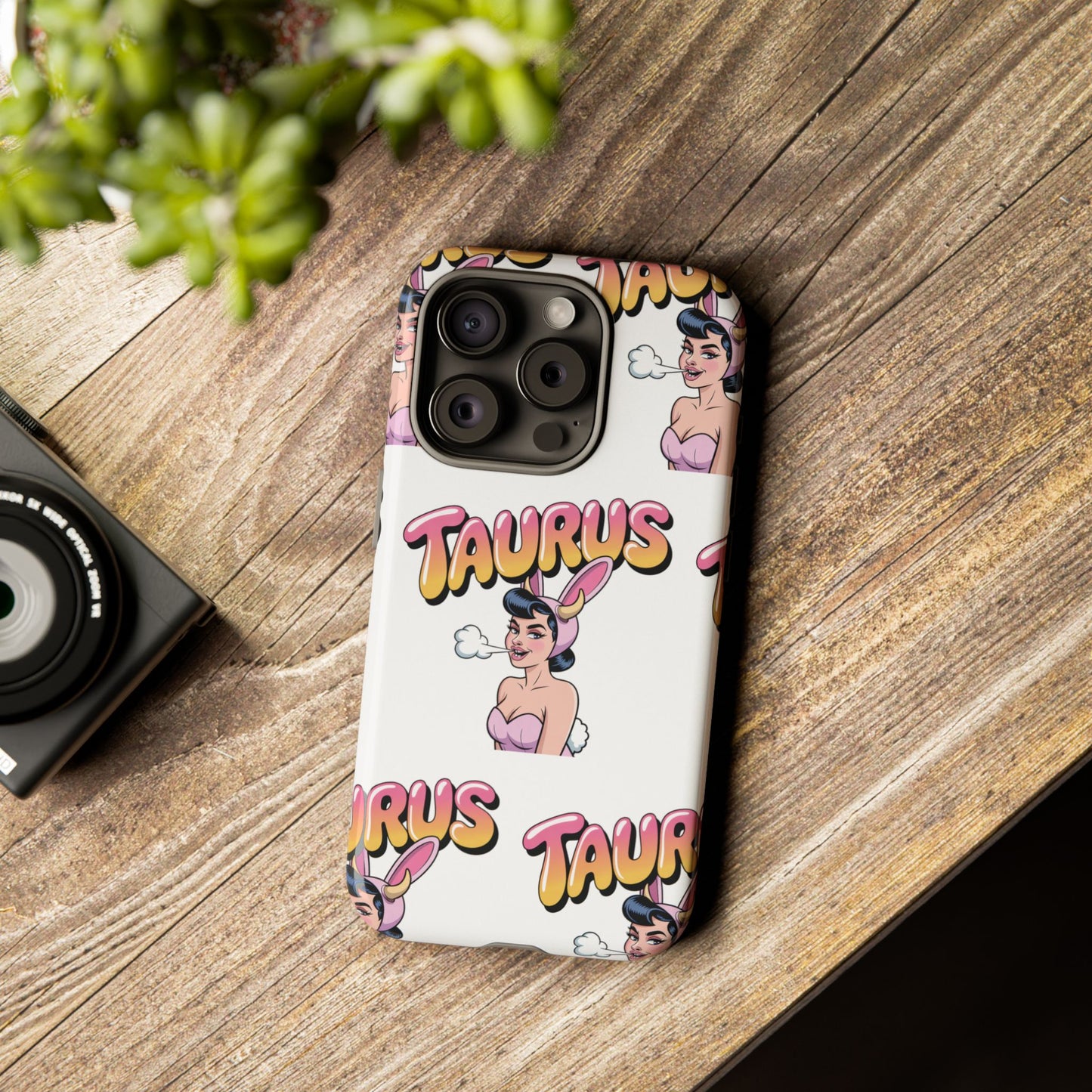 Stylish “Taurus” Phone Case, Cartoon Design