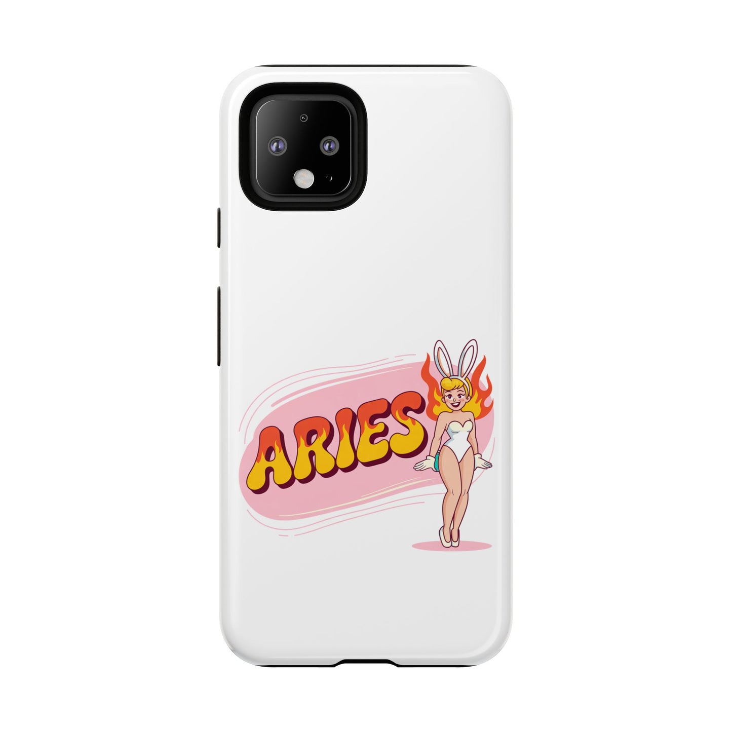 “ARIES” Cute Bunny Phone Case, Tough Phone Cover, Retro Style Case