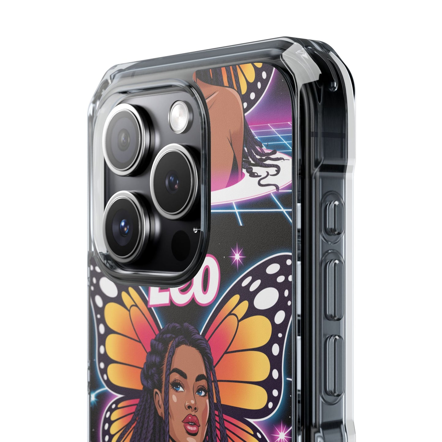 Leo Vibrant Zodiac MagSafe magnetic Phone Case | Butterfly Design