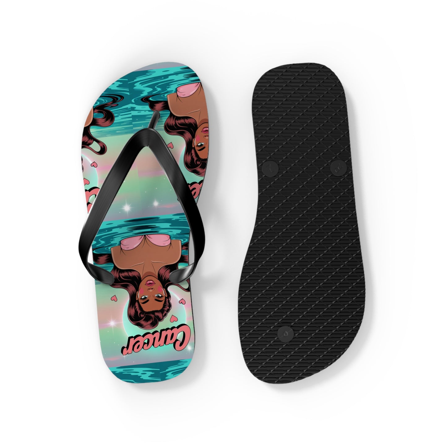 Zodiac ‘CANCER’ Beach Flip Flops - Summer Sandals