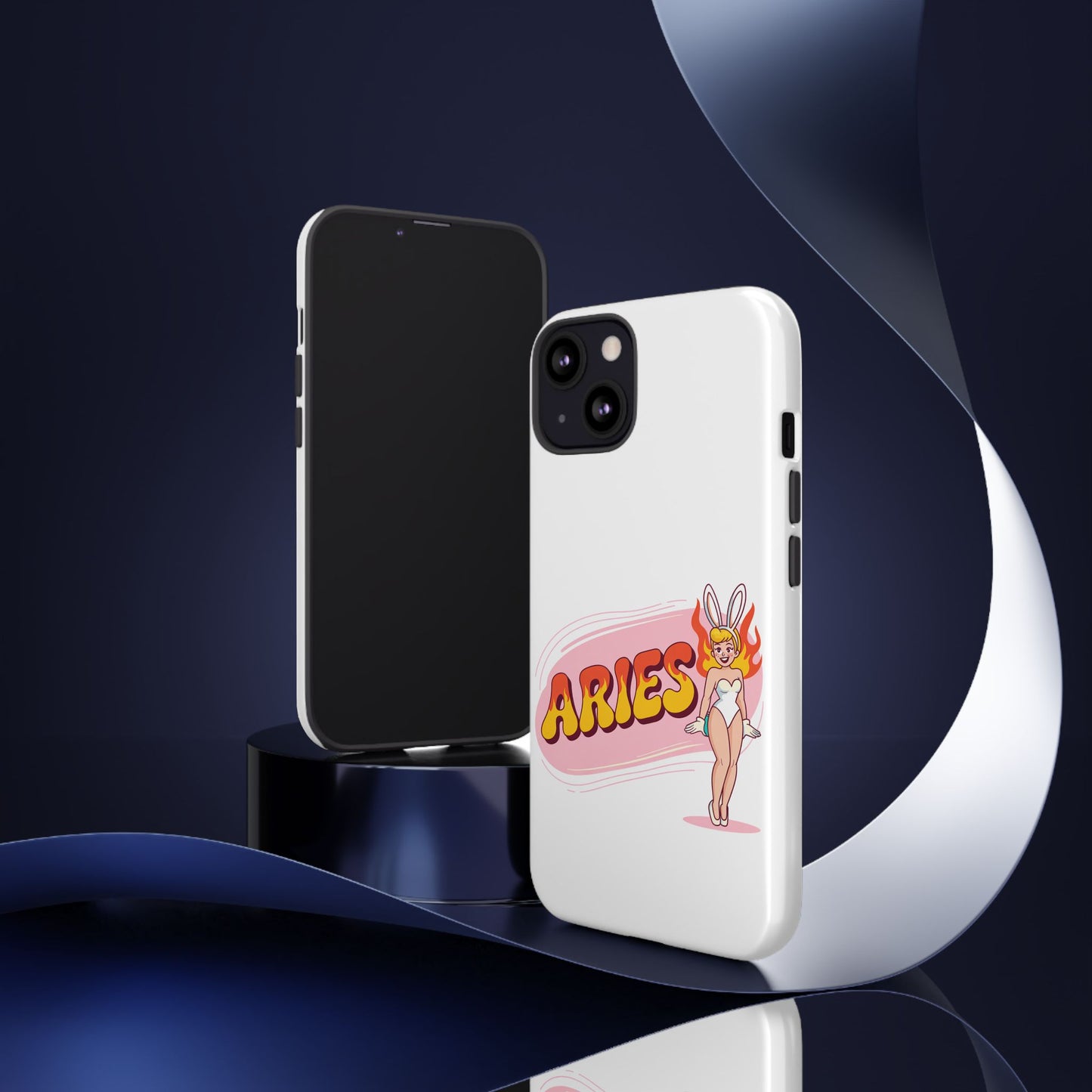 “ARIES” Cute Bunny Phone Case, Tough Phone Cover, Retro Style Case