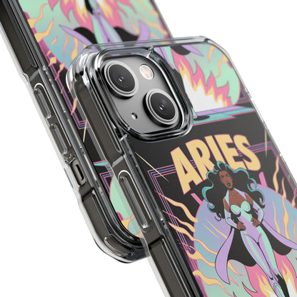 Aries MagSafe Phone Case, Clear Impact Case for Astrology Lovers