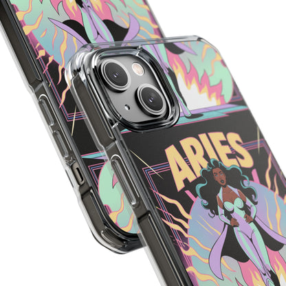 Aries MagSafe Phone Case, Clear Impact Case for Astrology Lovers