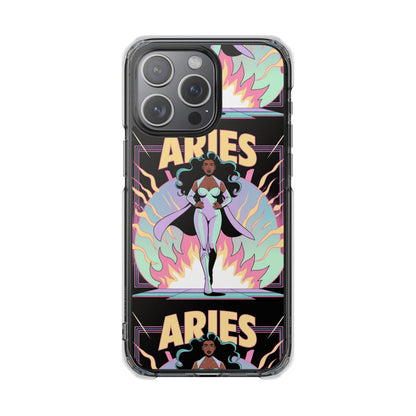 Aries MagSafe Phone Case, Clear Impact Case for Astrology Lovers