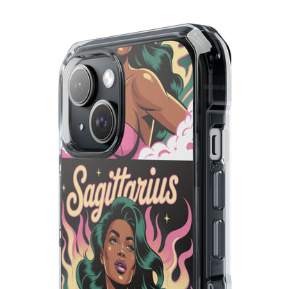 Sagittarius Zodiac Phone Case, MagSafe Magnetic Clear Impact Cases for Astrology Lovers