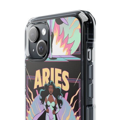 Aries MagSafe Phone Case, Clear Impact Case for Astrology Lovers