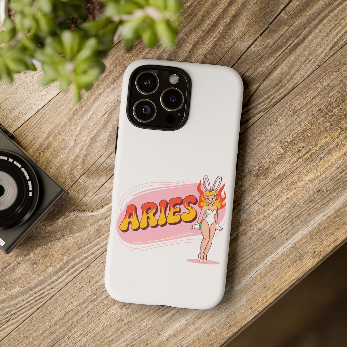 “ARIES” Cute Bunny Phone Case, Tough Phone Cover, Retro Style Case