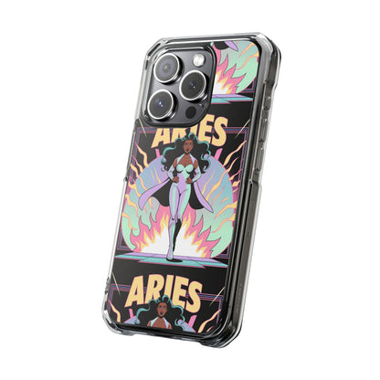 Aries MagSafe Phone Case, Clear Impact Case for Astrology Lovers