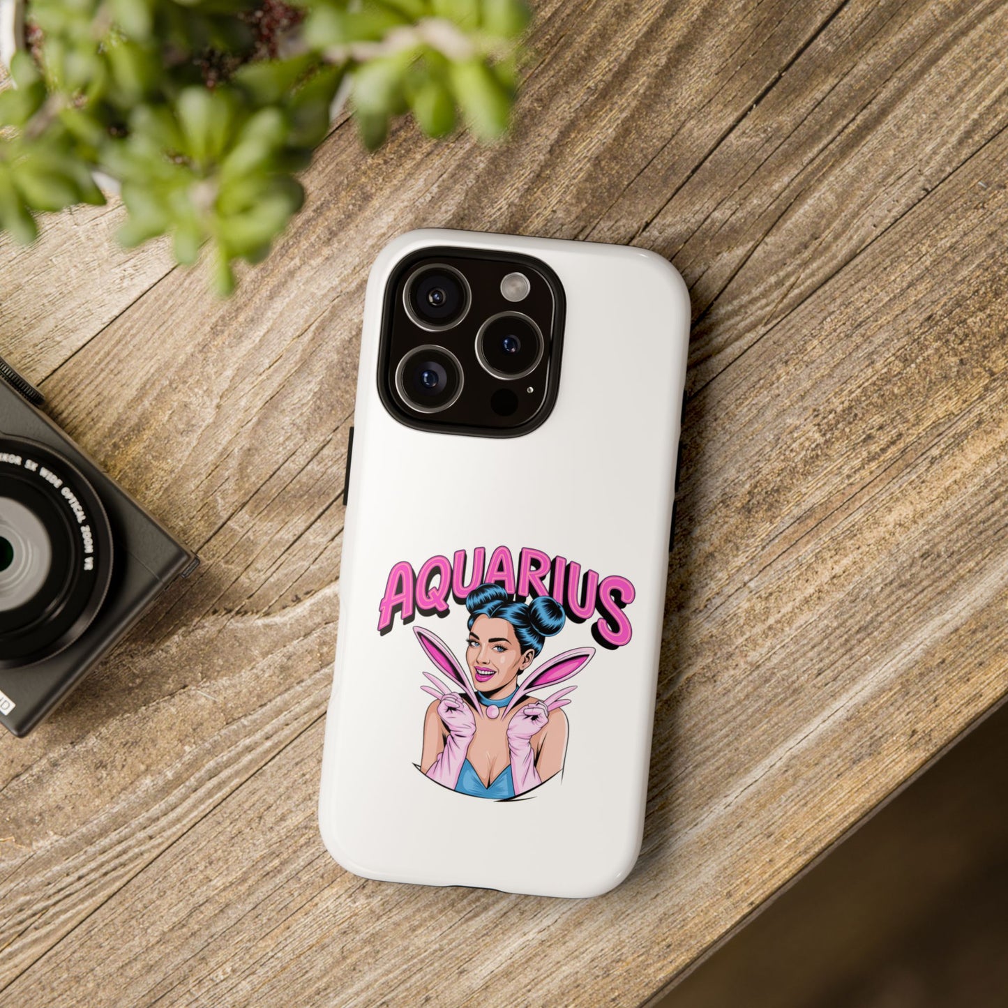 “AQUARIUS” Phone Case with Retro Look