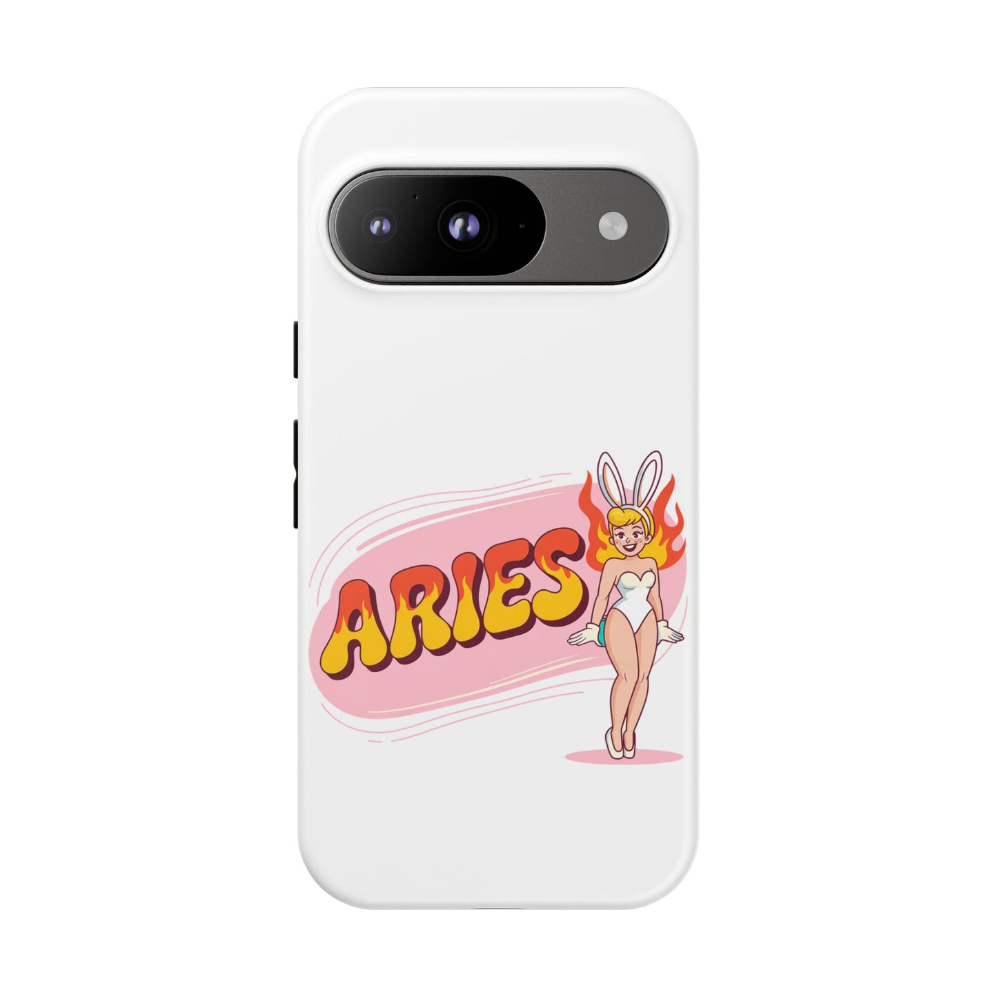 “ARIES” Cute Bunny Phone Case, Tough Phone Cover, Retro Style Case