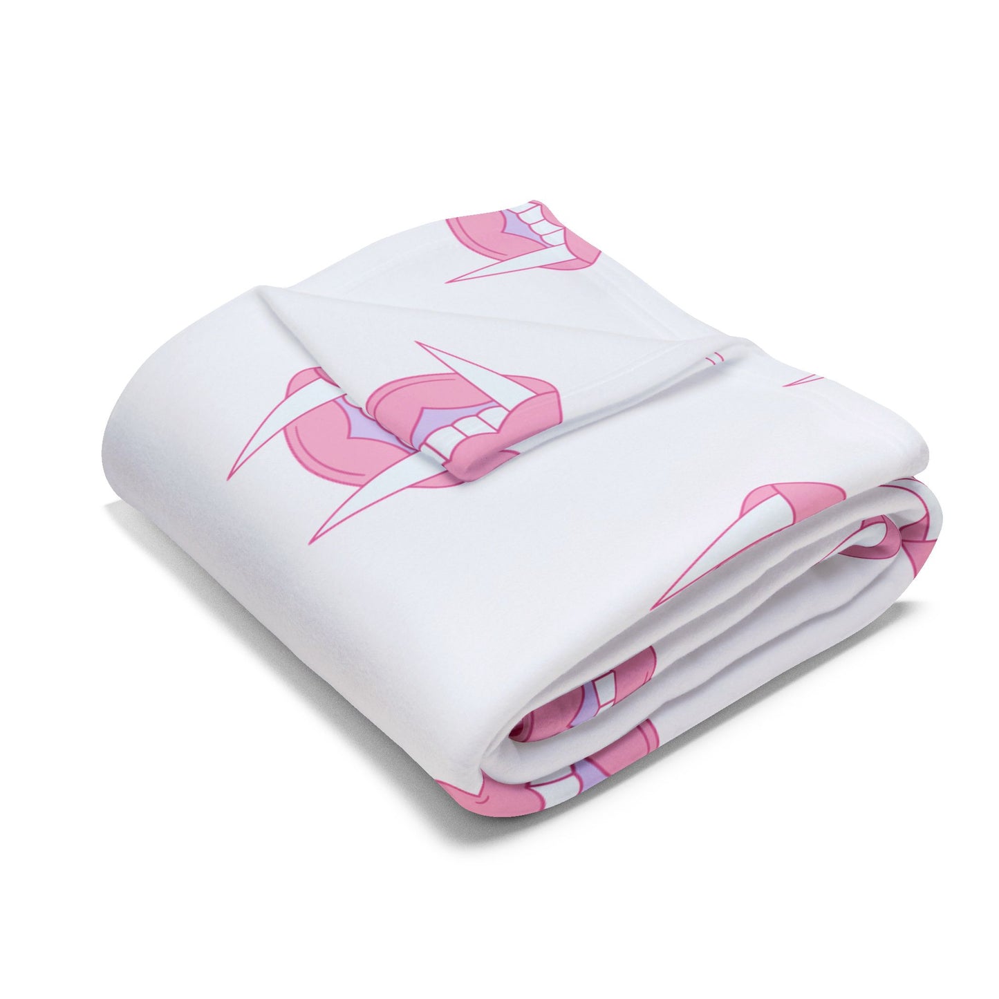 Vampire Lip Fleece Blanket - Cozy Throw for Halloween