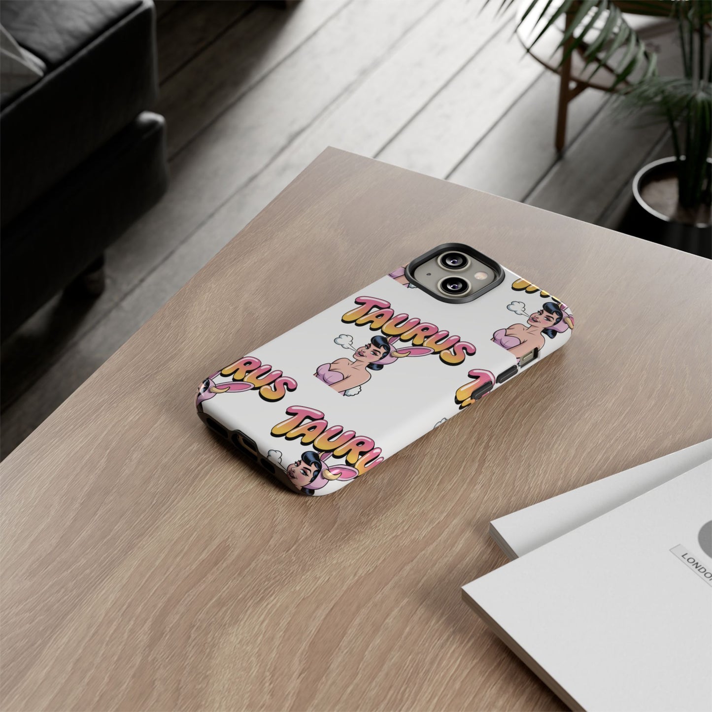 Stylish “Taurus” Phone Case, Cartoon Design