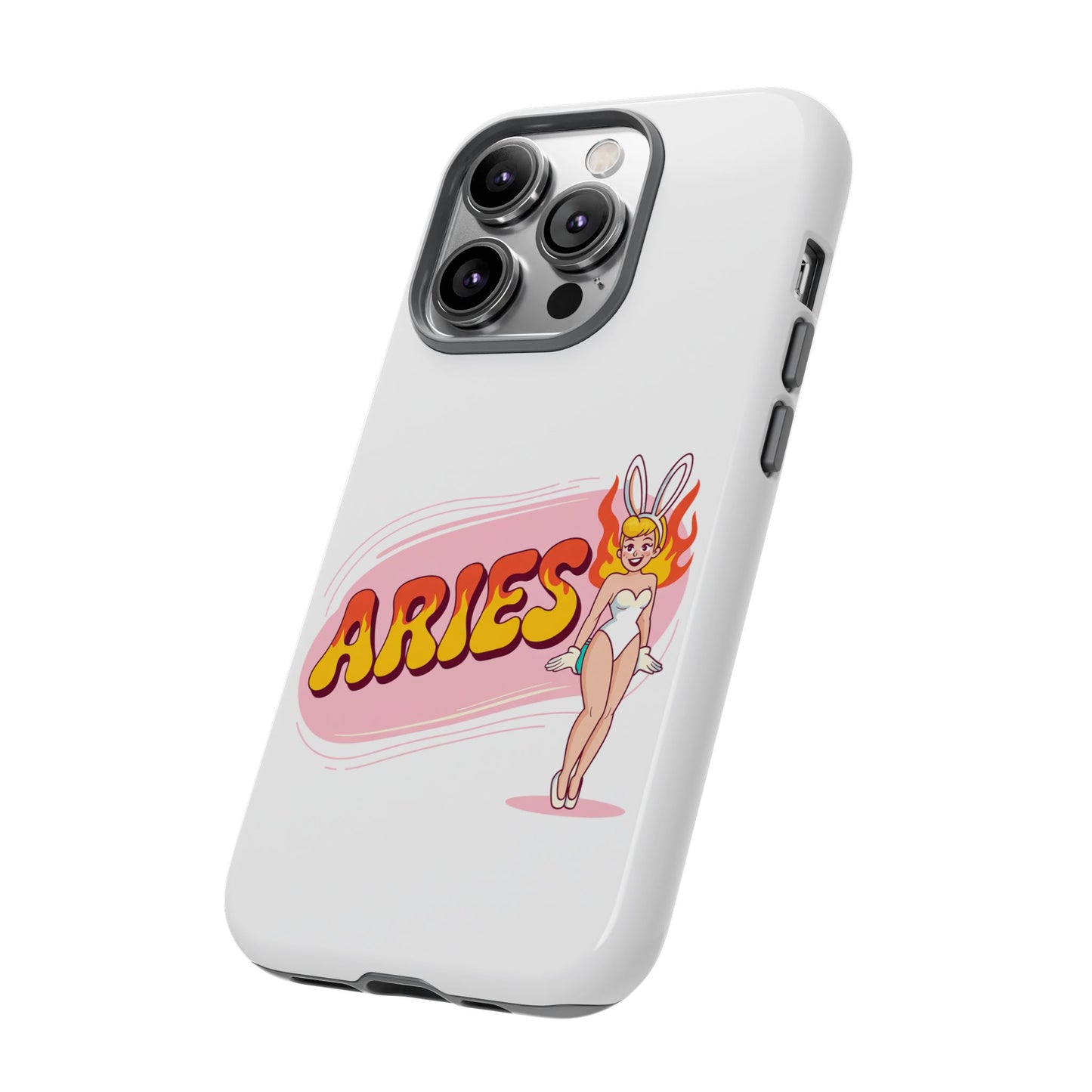 “ARIES” Cute Bunny Phone Case, Tough Phone Cover, Retro Style Case