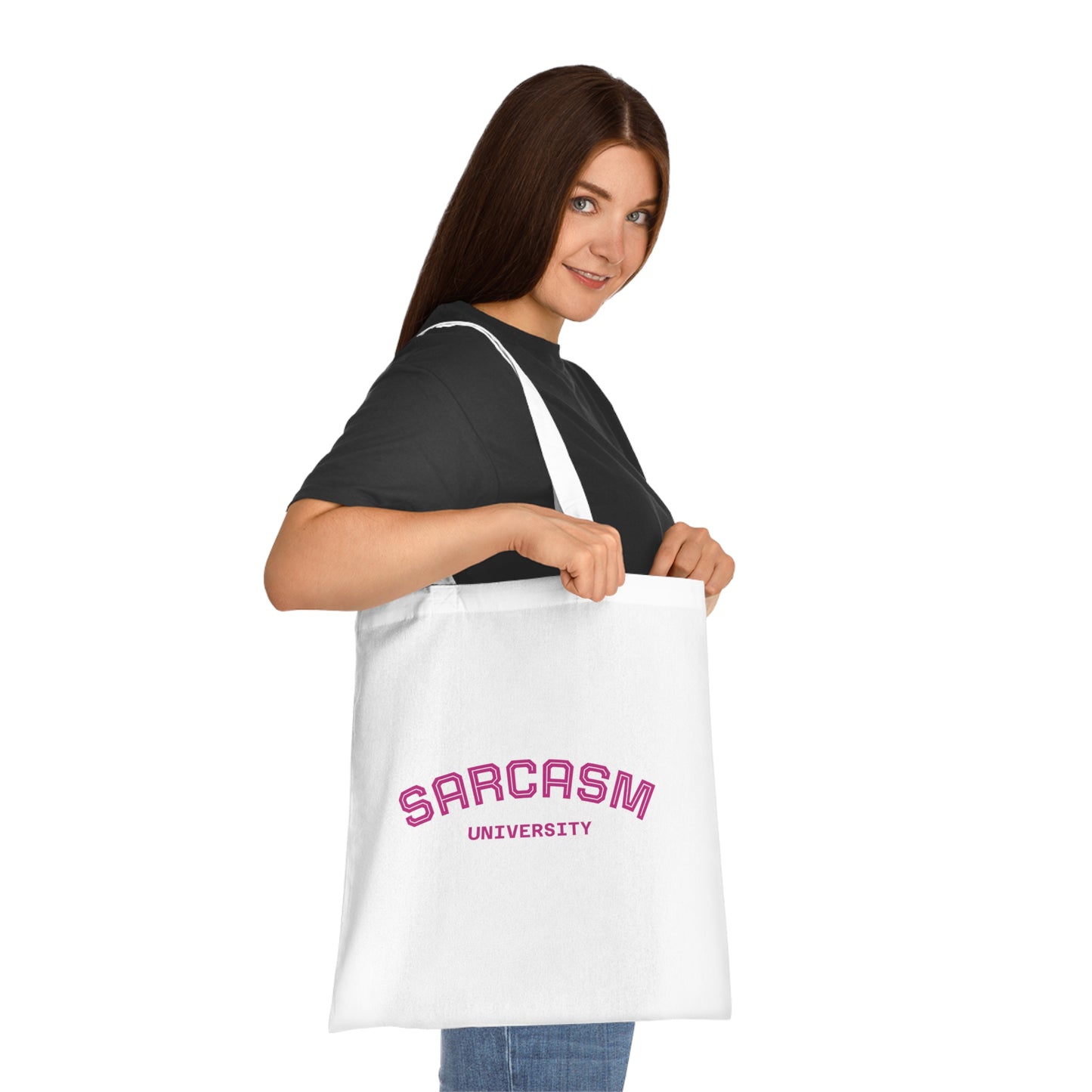 Sarcasm Cotton Tote Bag - Eco-Friendly Carryall