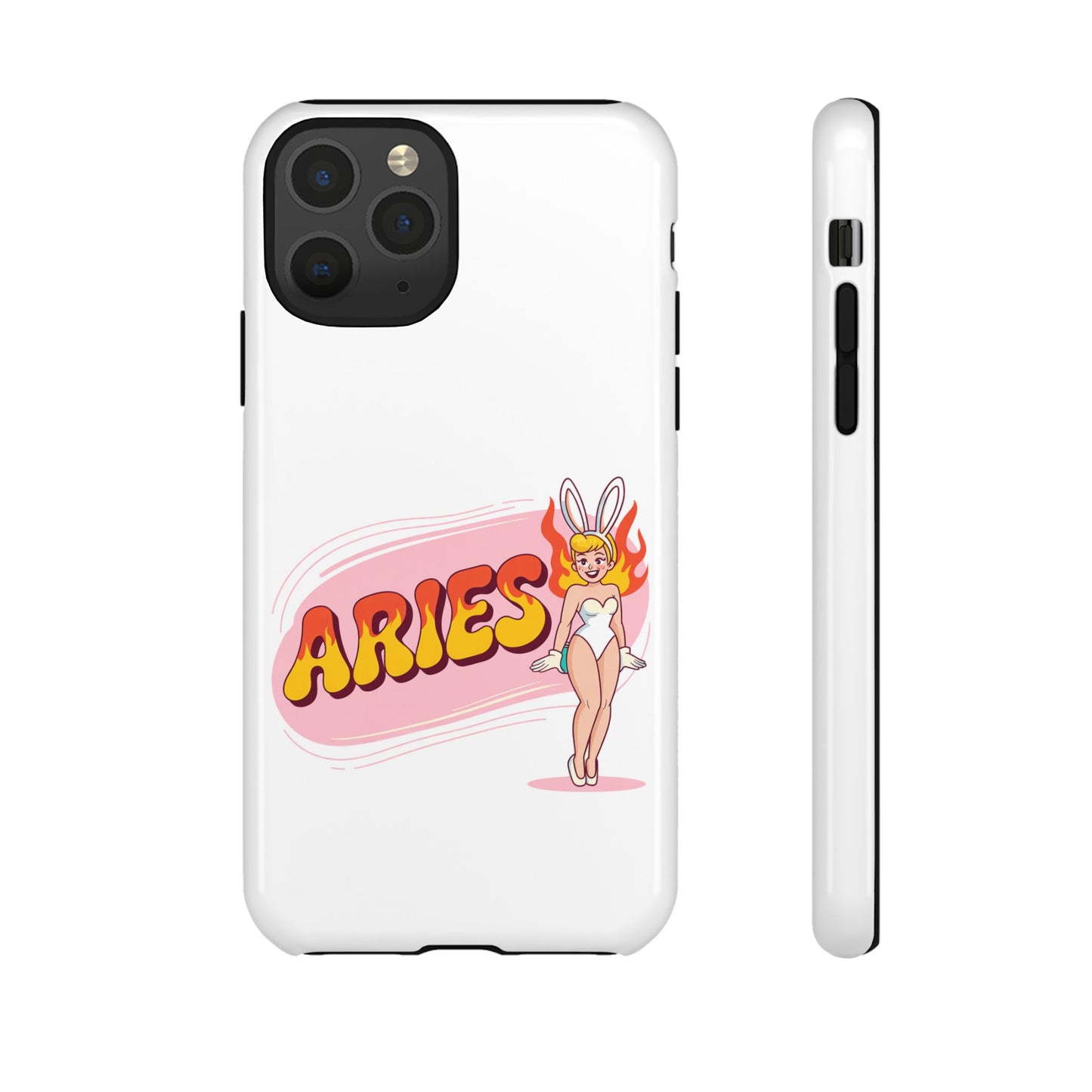 “ARIES” Cute Bunny Phone Case, Tough Phone Cover, Retro Style Case