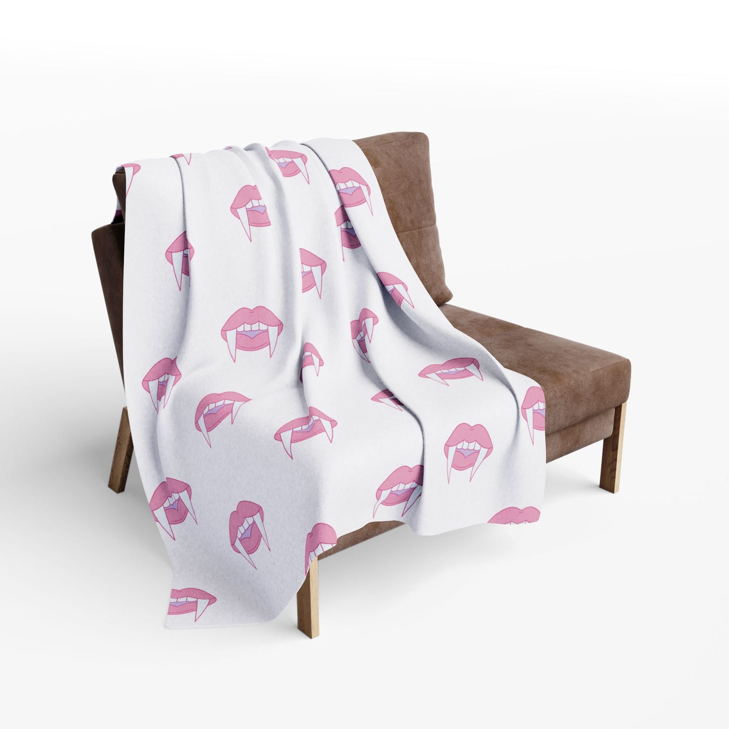 Vampire Lip Fleece Blanket - Cozy Throw for Halloween
