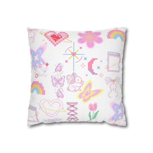 Whimsical Decorative Pillowcase, Colourful Home Decor