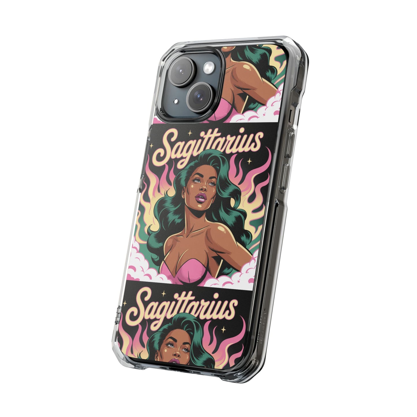Sagittarius Zodiac Phone Case, MagSafe Magnetic Clear Impact Cases for Astrology Lovers
