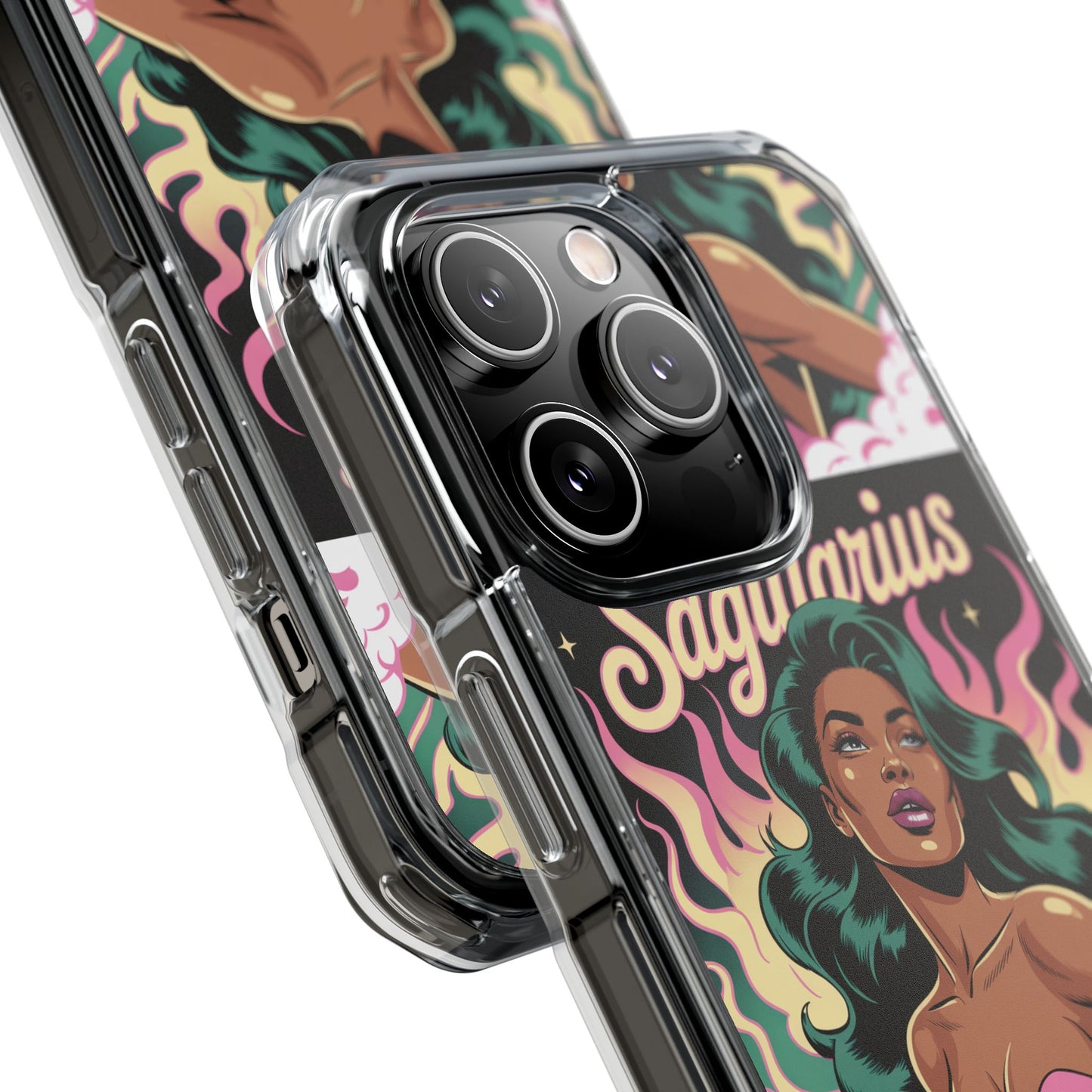 Sagittarius Zodiac Phone Case, MagSafe Magnetic Clear Impact Cases for Astrology Lovers