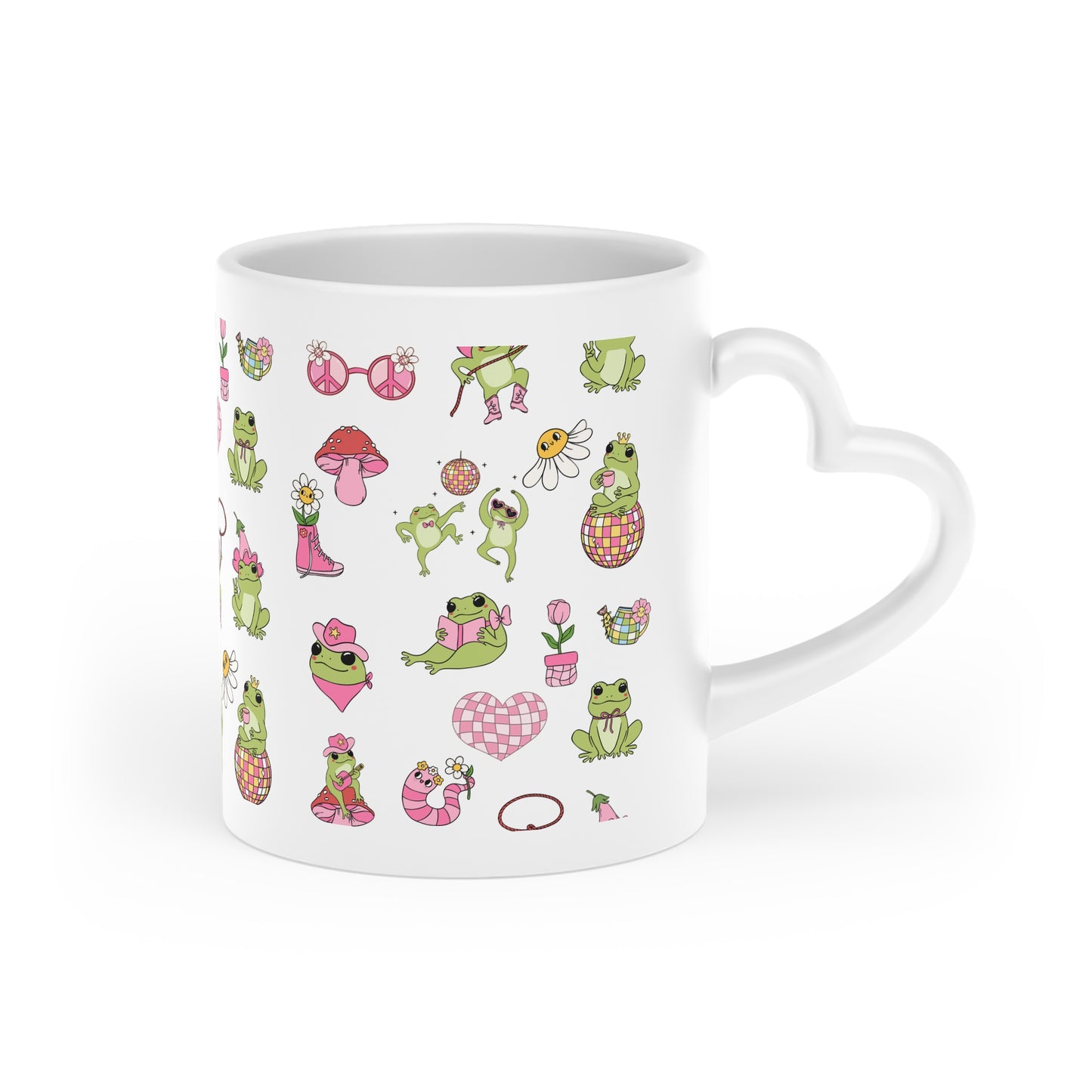 Frog Heart-Shaped Mug, Perfect for Coffee lovers | Adorable Frog Design