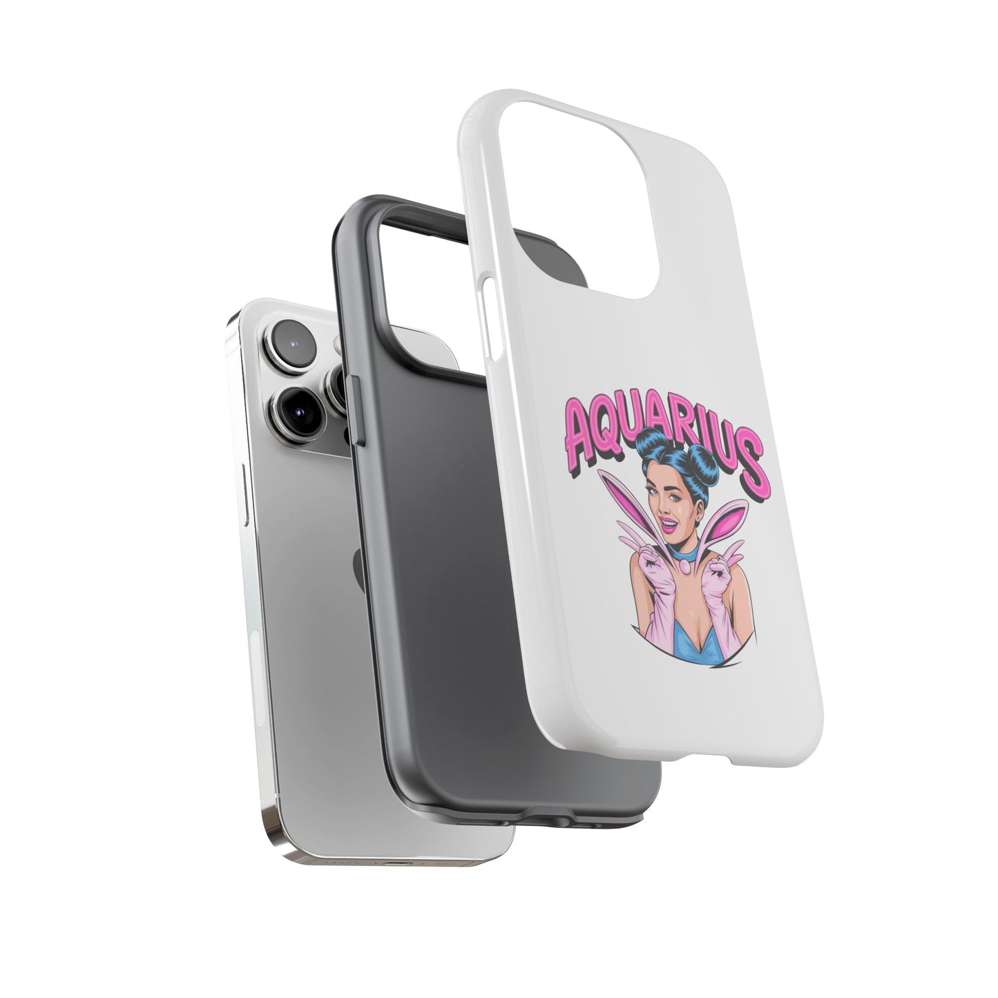 “AQUARIUS” Phone Case with Retro Look