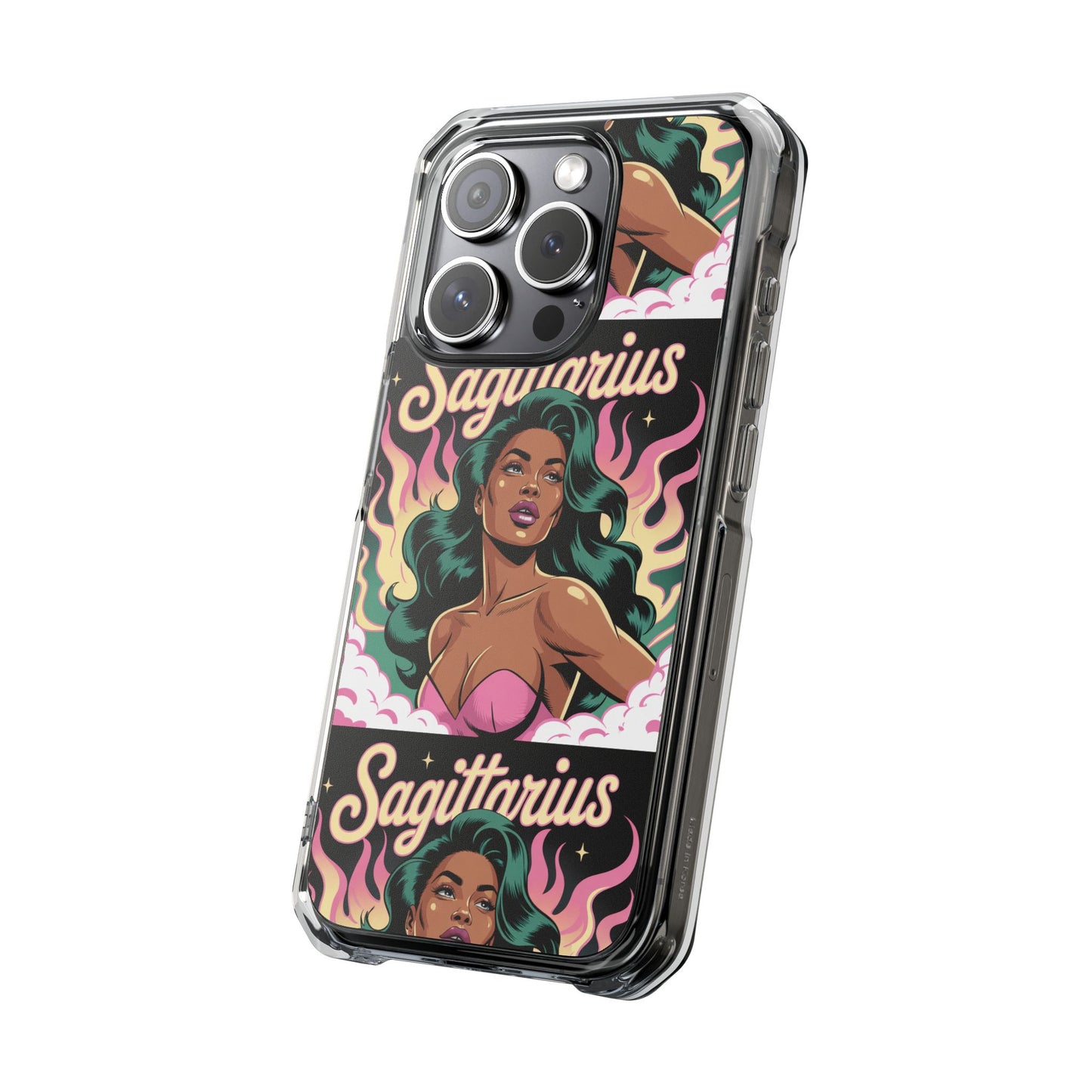 Sagittarius Zodiac Phone Case, MagSafe Magnetic Clear Impact Cases for Astrology Lovers