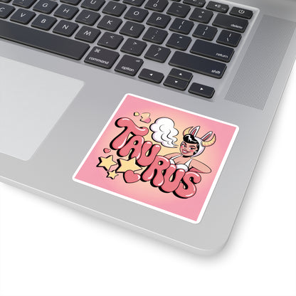 Cute Taurus Stickers, Zodiac Decor