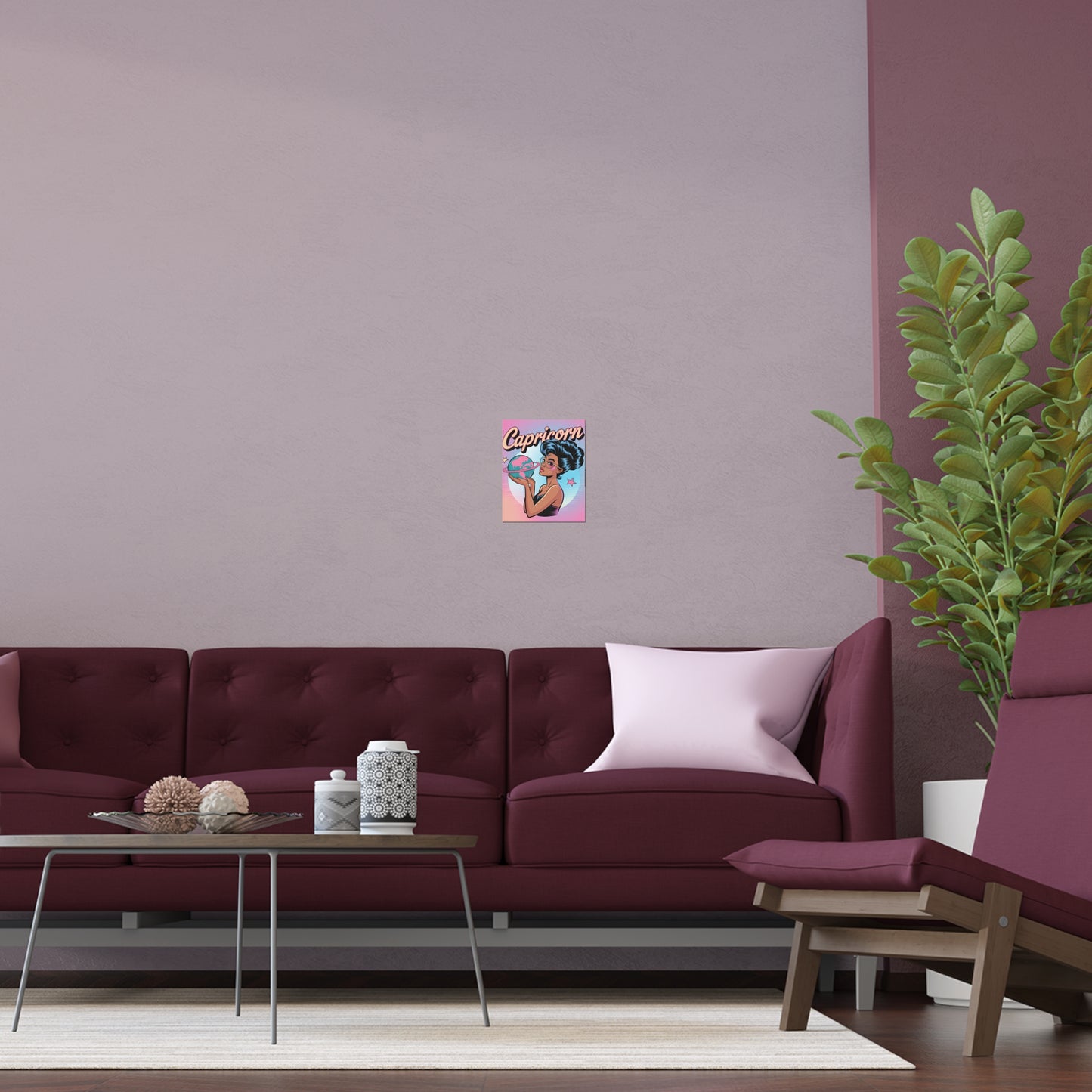 Capricorn Silk Poster, Zodiac Wall Art