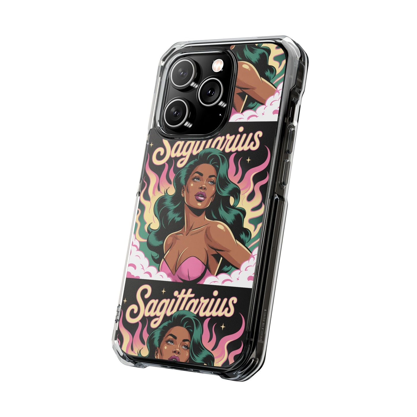 Sagittarius Zodiac Phone Case, MagSafe Magnetic Clear Impact Cases for Astrology Lovers