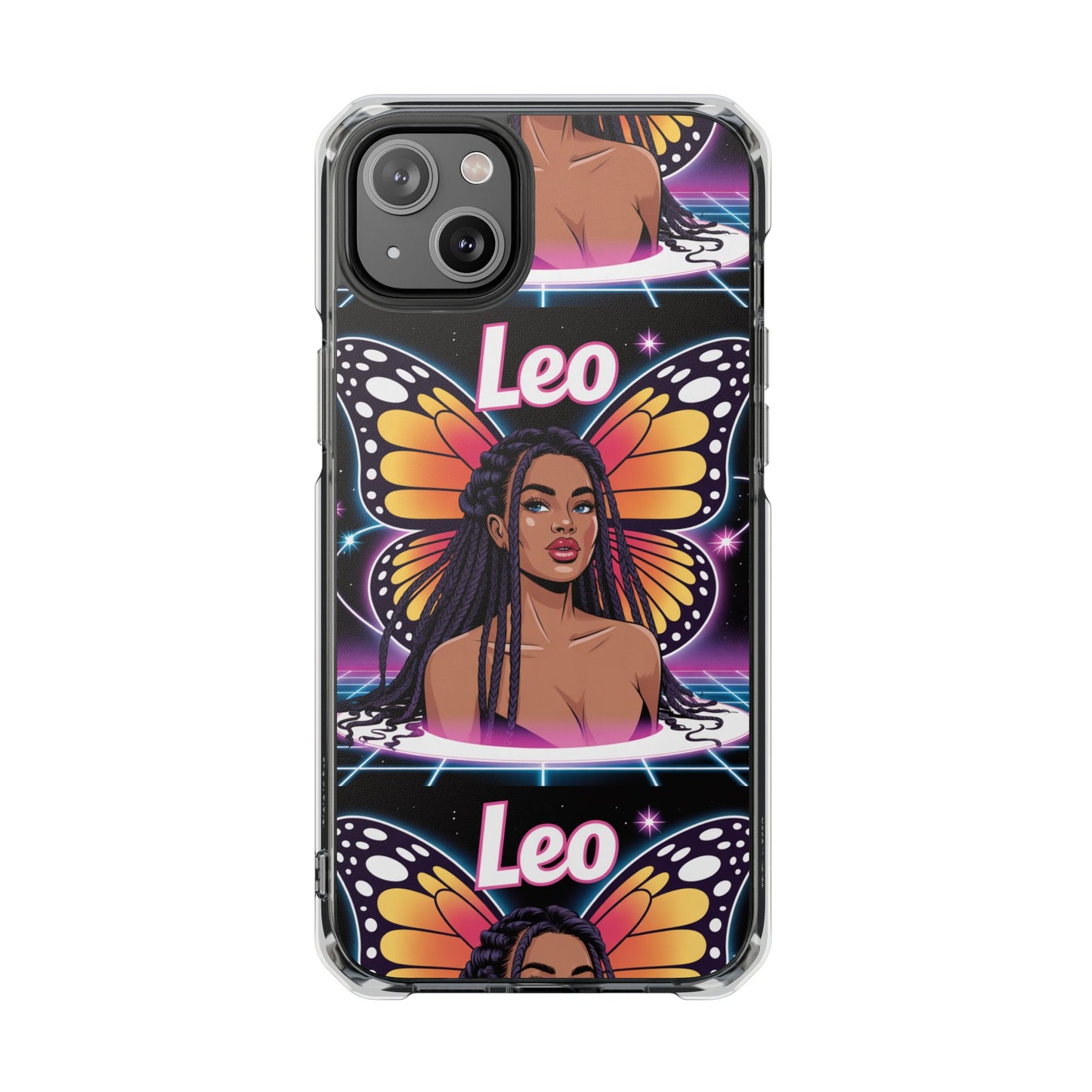 Leo Vibrant Zodiac MagSafe magnetic Phone Case | Butterfly Design