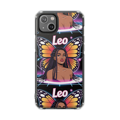 Leo Vibrant Zodiac MagSafe magnetic Phone Case | Butterfly Design