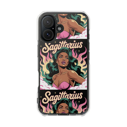 Sagittarius Zodiac Phone Case, MagSafe Magnetic Clear Impact Cases for Astrology Lovers