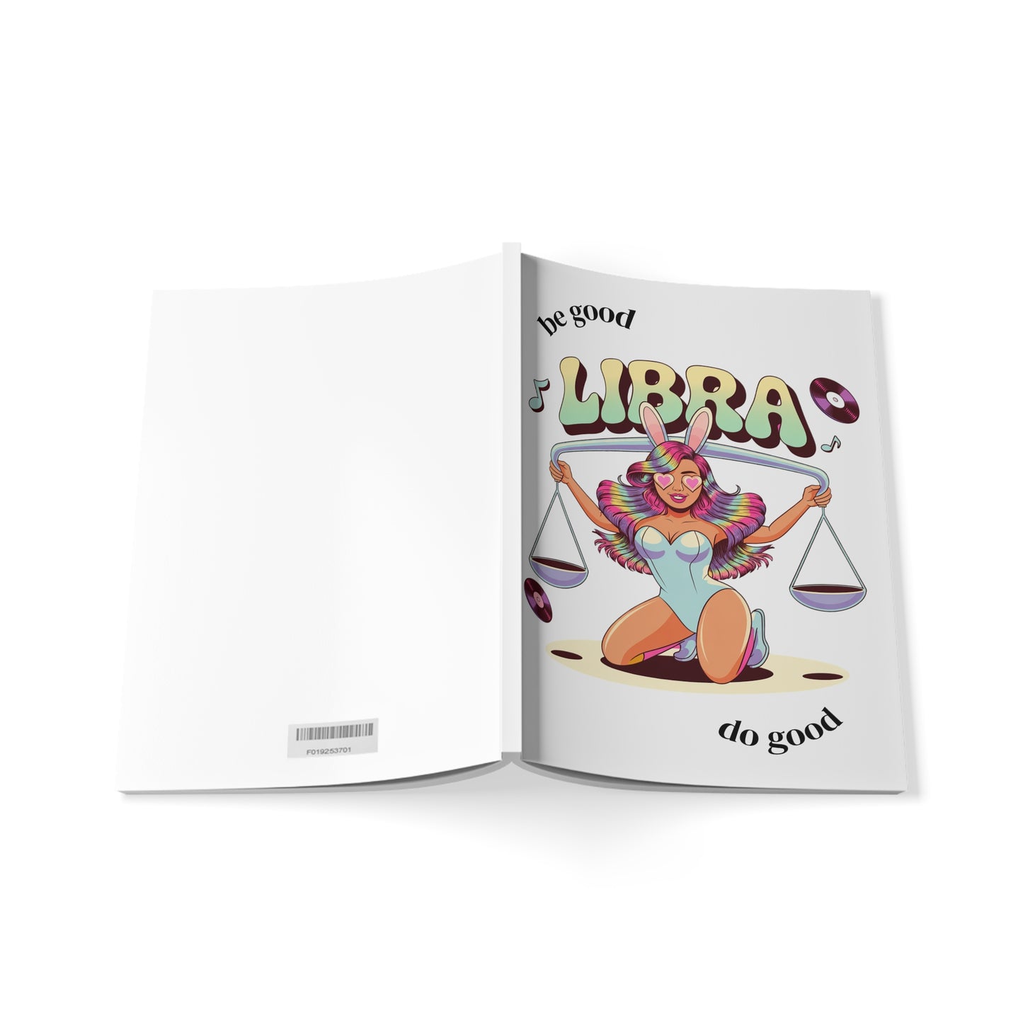 Air Sign ✨ Libra Be good Do good, scales of Justice Themed Softcover Notebook