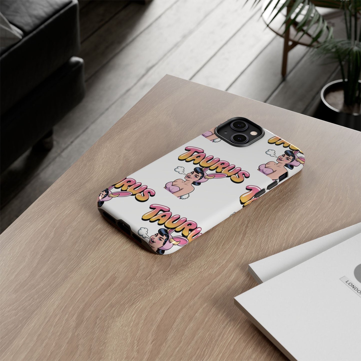 Stylish “Taurus” Phone Case, Cartoon Design