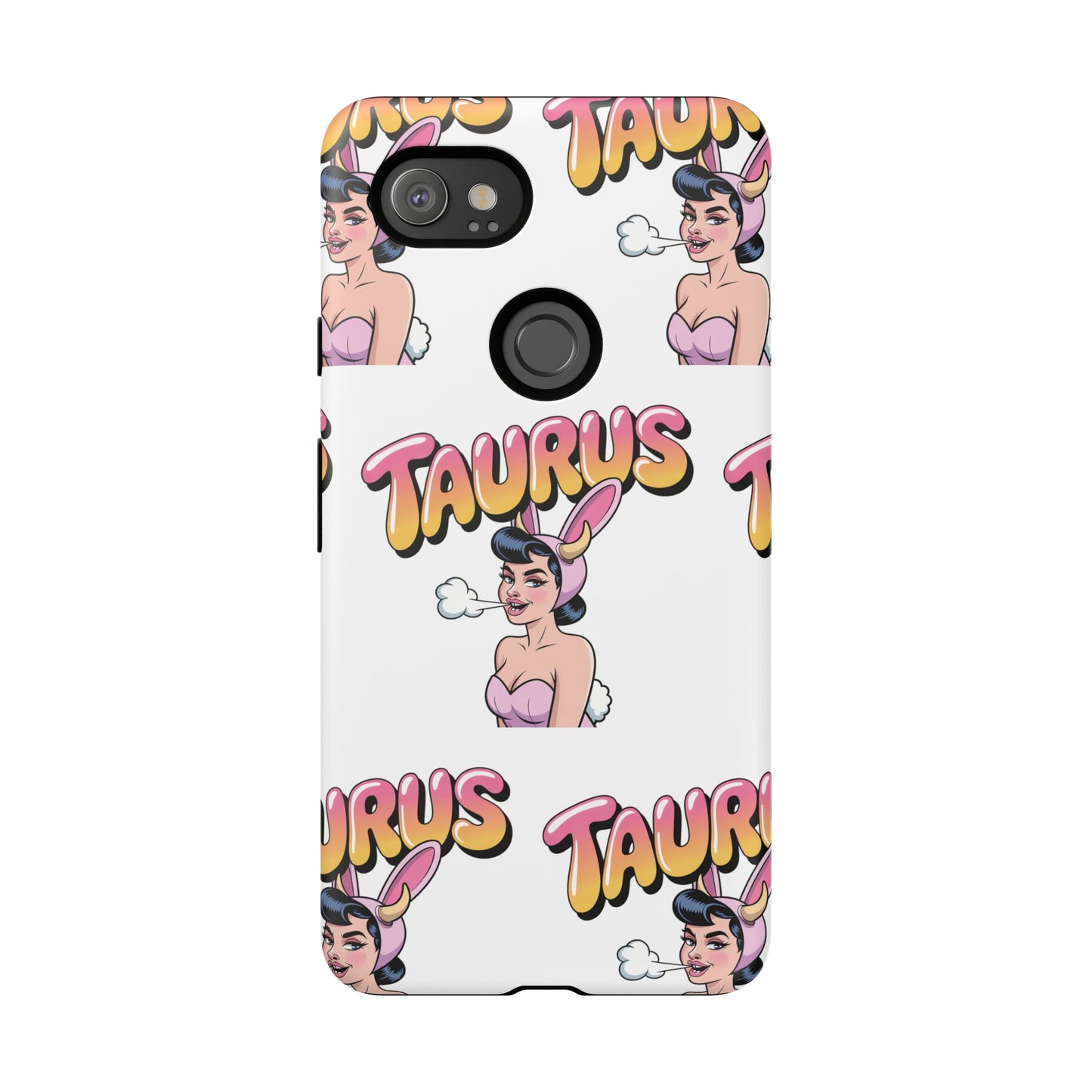 Stylish “Taurus” Phone Case, Cartoon Design