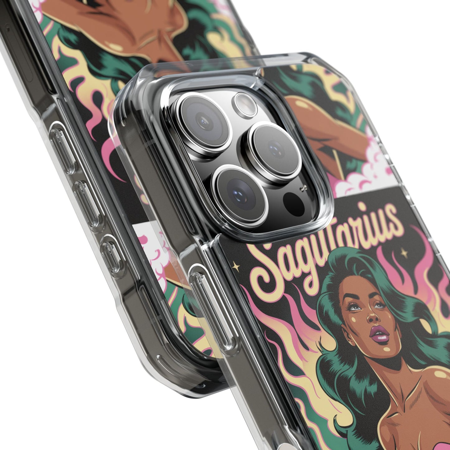Sagittarius Zodiac Phone Case, MagSafe Magnetic Clear Impact Cases for Astrology Lovers
