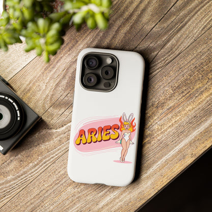 “ARIES” Cute Bunny Phone Case, Tough Phone Cover, Retro Style Case