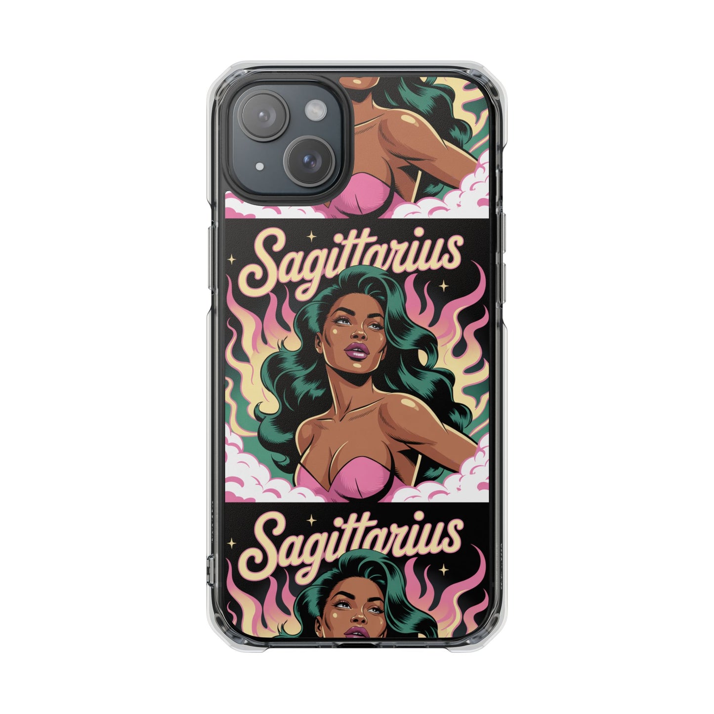 Sagittarius Zodiac Phone Case, MagSafe Magnetic Clear Impact Cases for Astrology Lovers