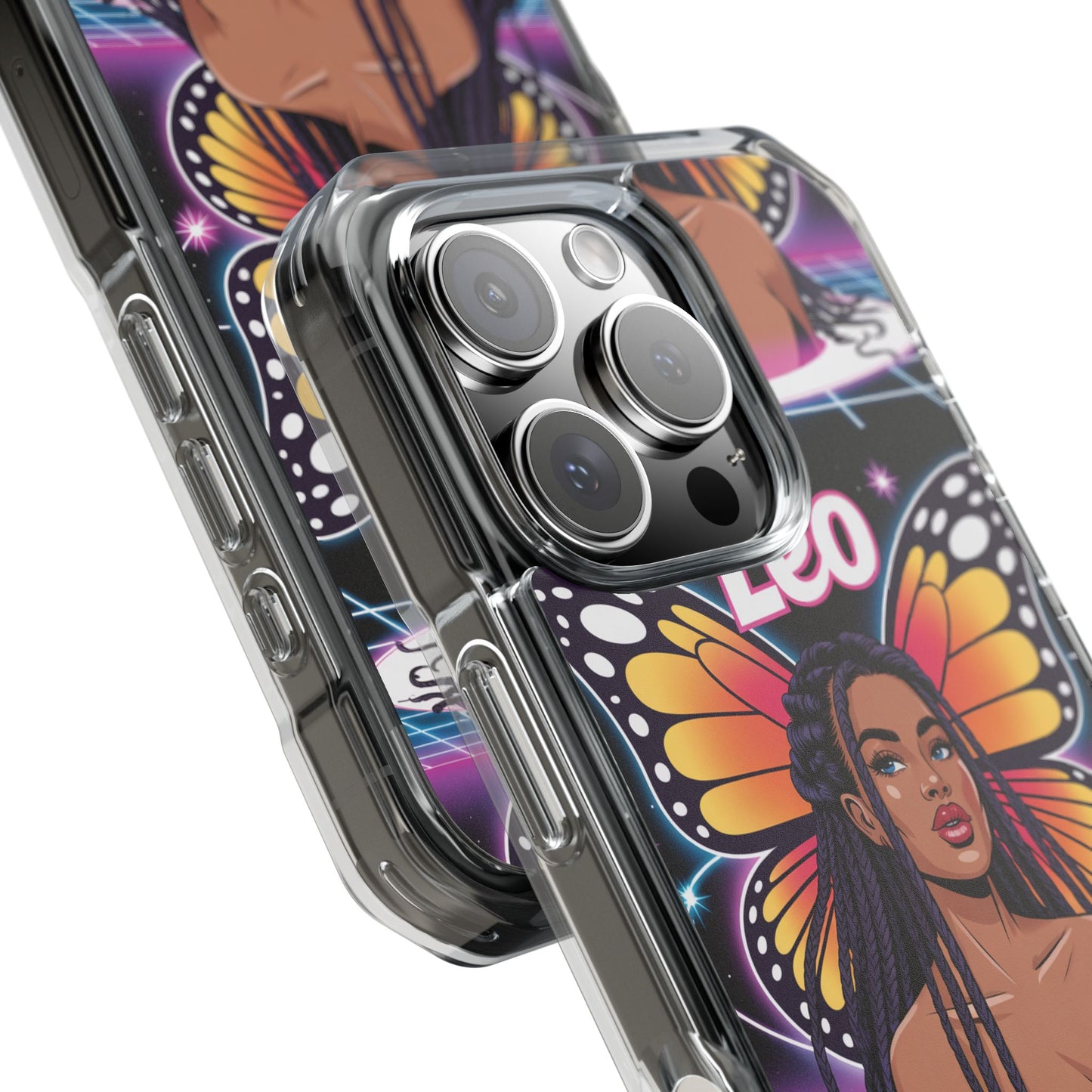 Leo Vibrant Zodiac MagSafe magnetic Phone Case | Butterfly Design